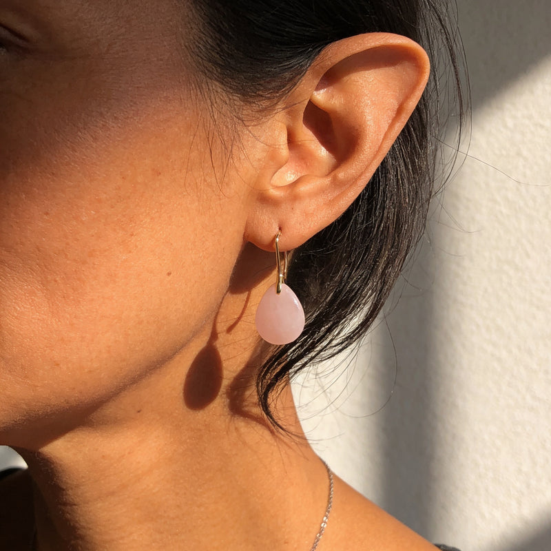 Rose Quartz Earrings "Blushmere"