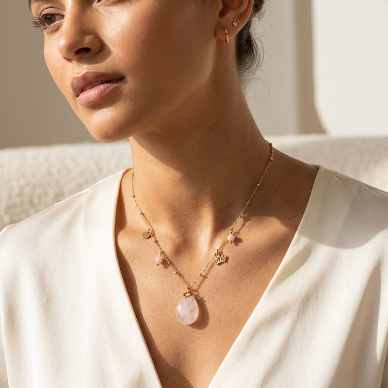 Rose Quartz Necklace "Joy"