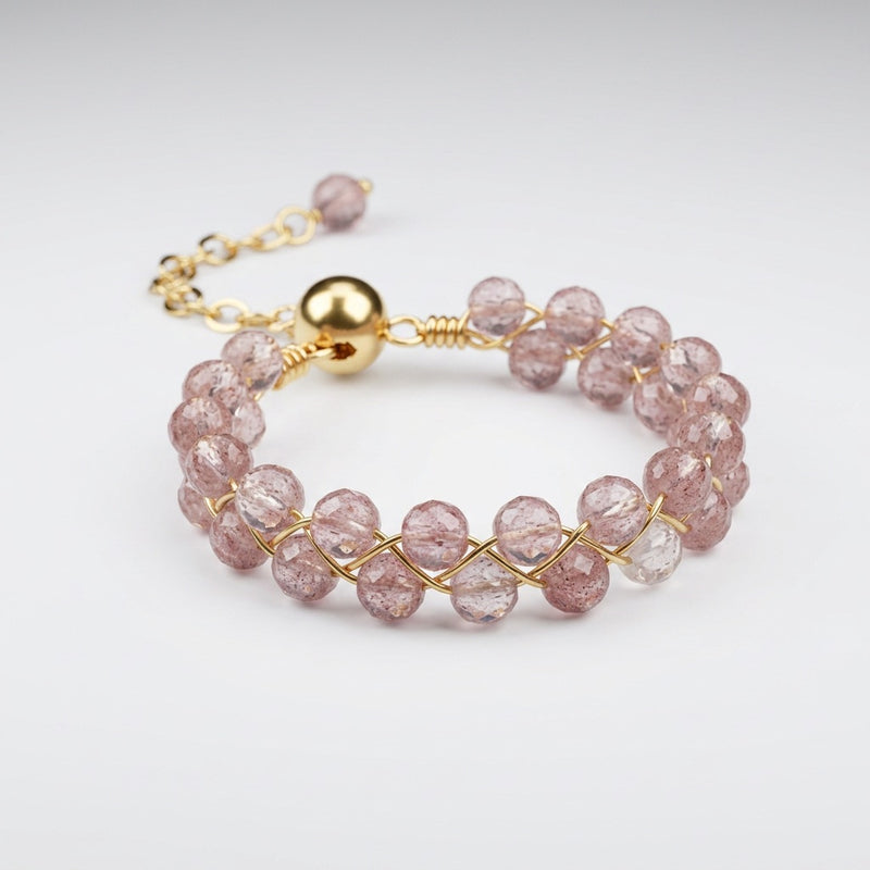 Rose Quartz Ring "Grape"