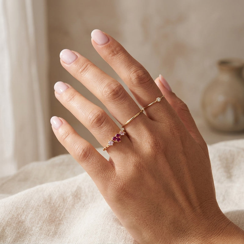 Rose Quartz Ring "Valentine"