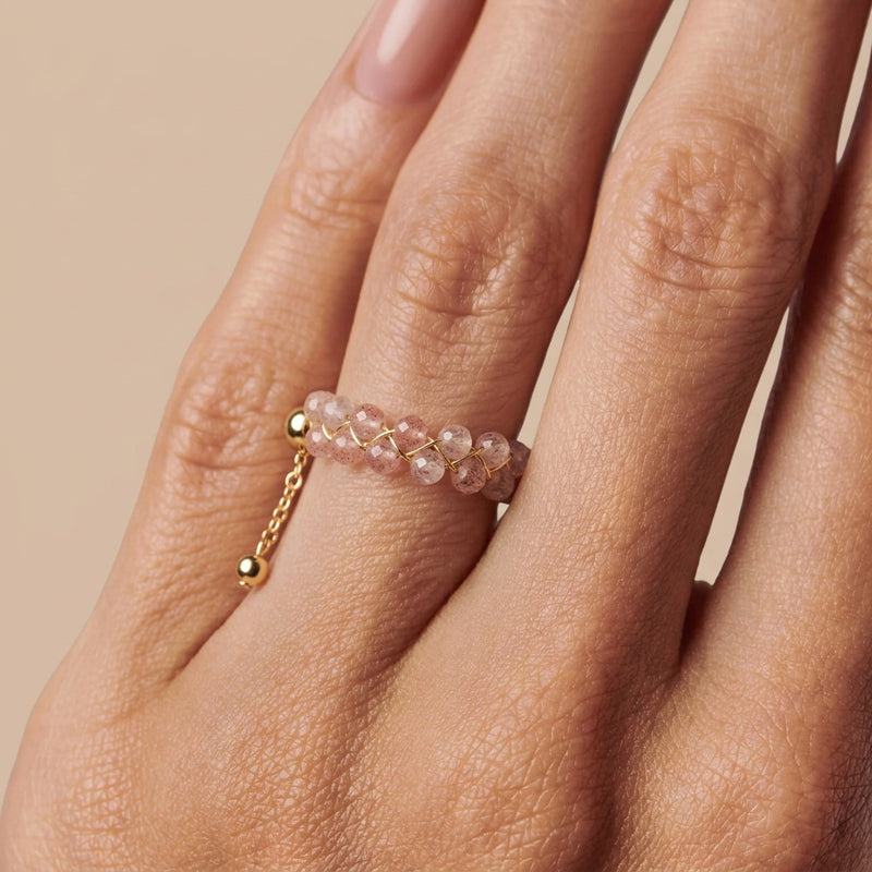 Rose Quartz Ring "Grape"