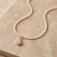 Rose Quartz Star Necklace "Stela"