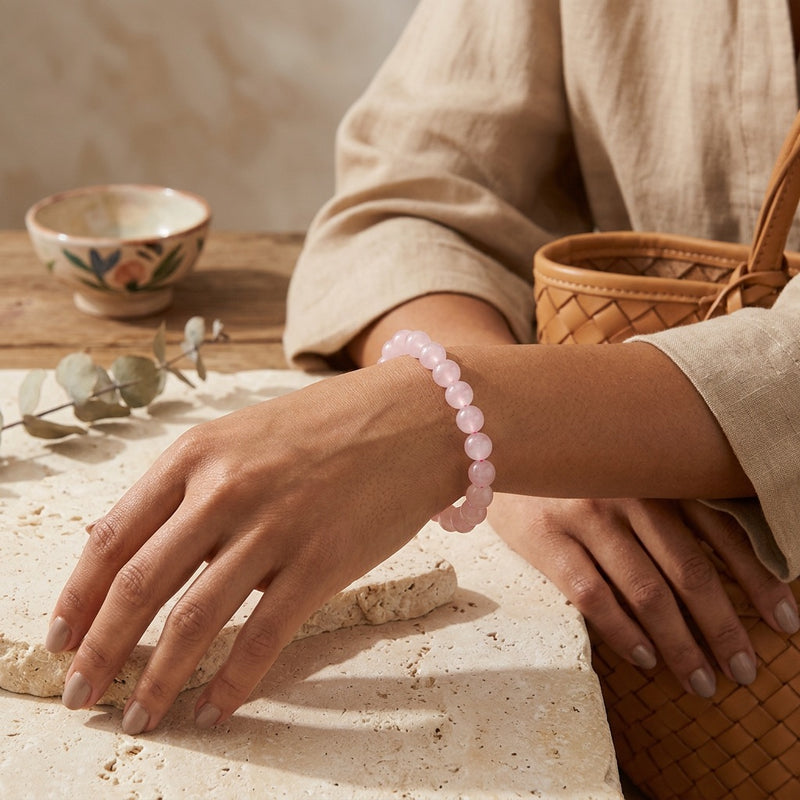 Rose Quartz Stone Bracelet "Element"