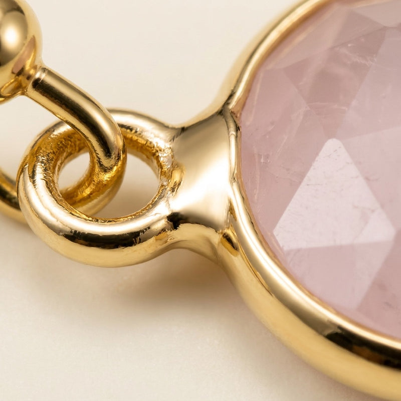 Rose Quartz Stone Earrings "Precious"