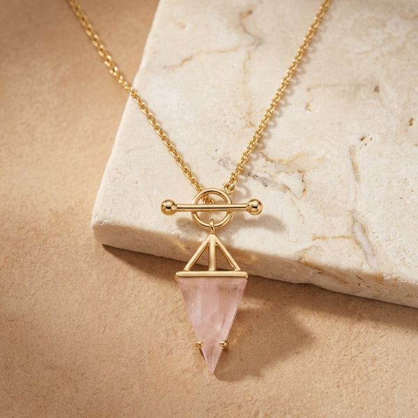 Rose Quartz Necklace "Hero"