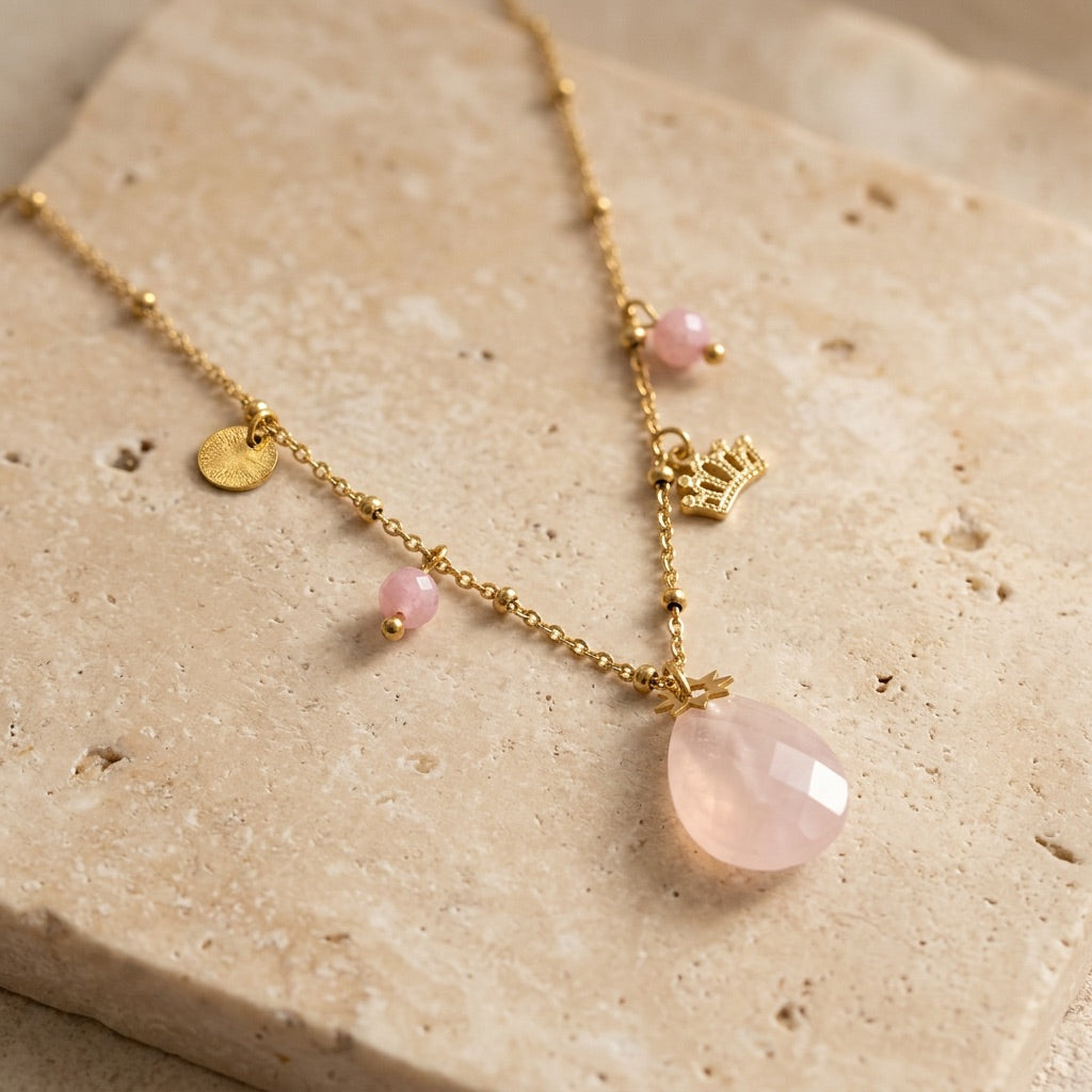 Rose Quartz Necklace "Joy"