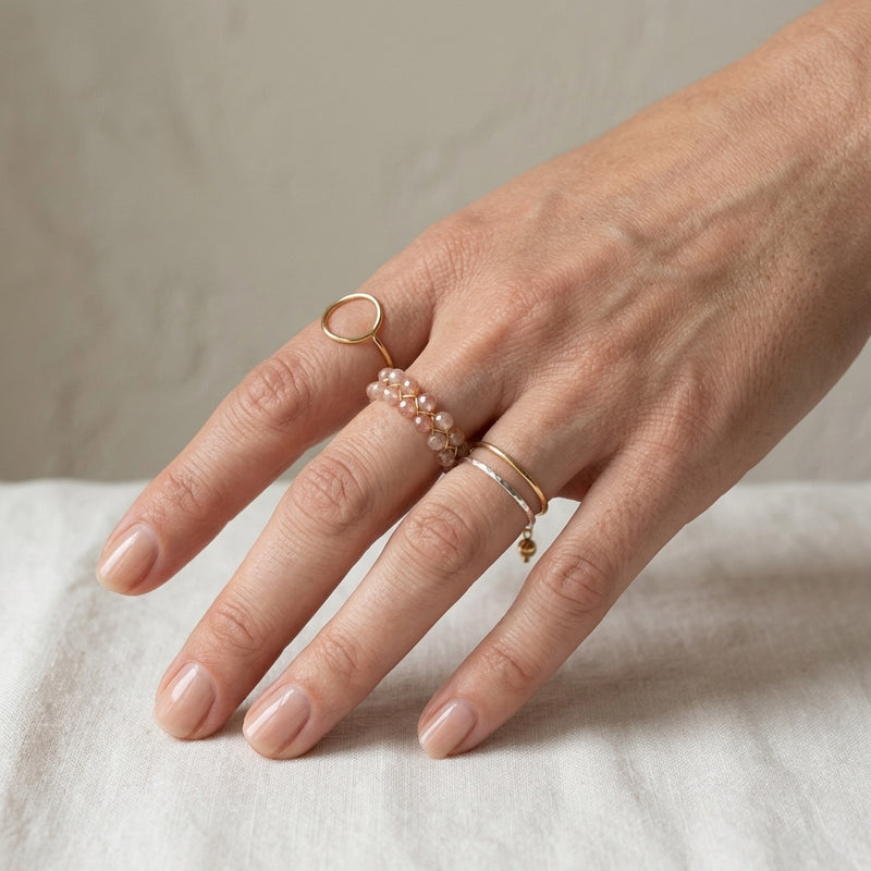 Rose Quartz Ring "Grape"