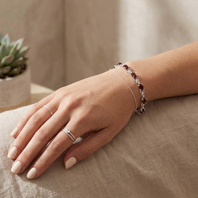Ruby Gemstone Bracelet "Crimson"