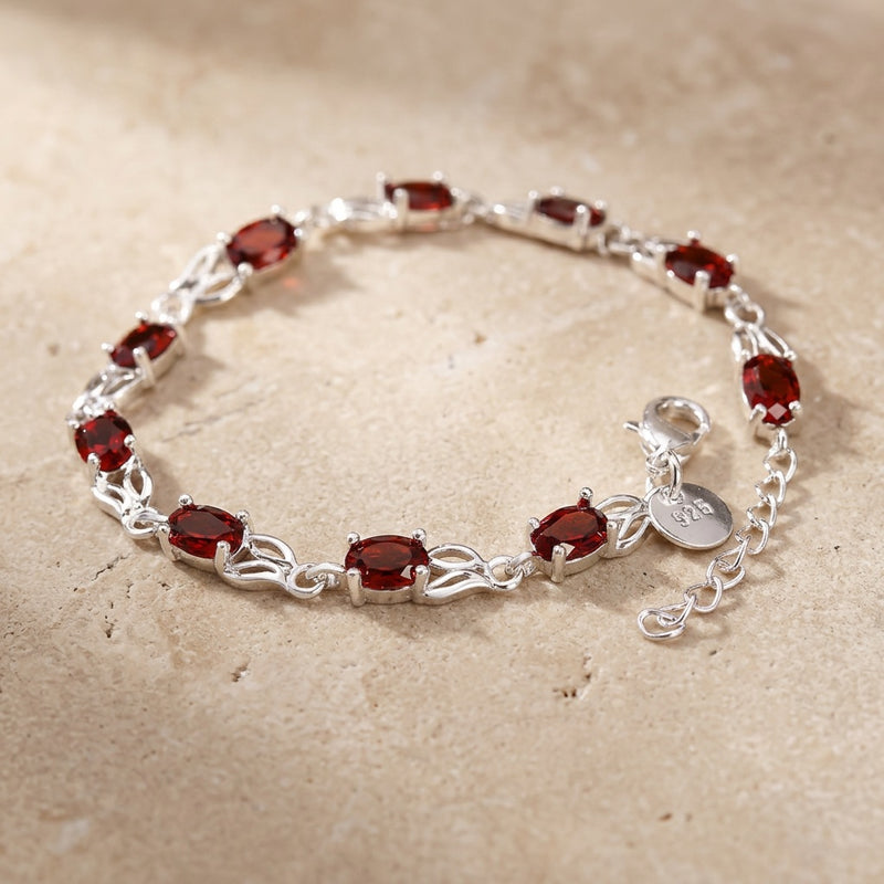 Ruby Gemstone Bracelet "Crimson"