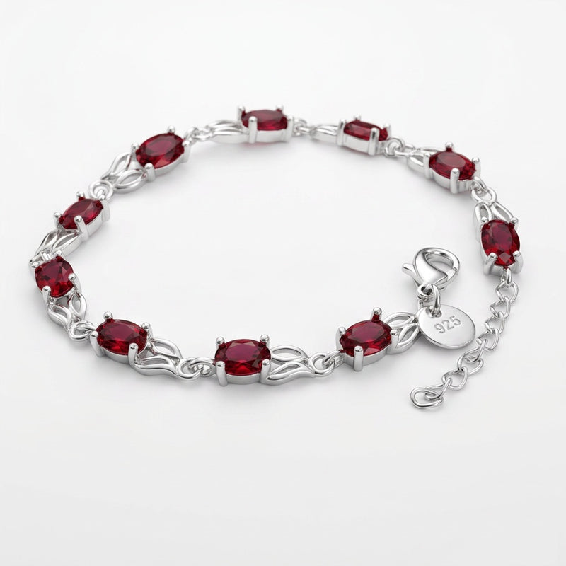 Ruby Gemstone Bracelet "Crimson"