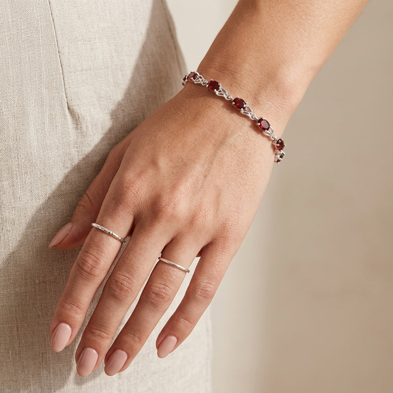 Ruby Gemstone Bracelet "Crimson"