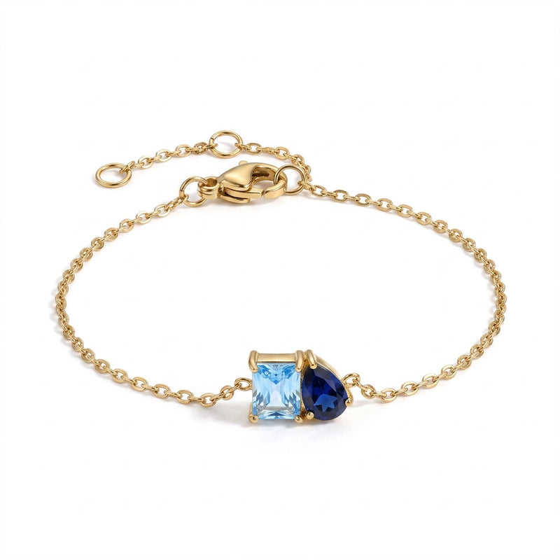 Blue Sapphire & Aquamarine Bracelet "Esmira"