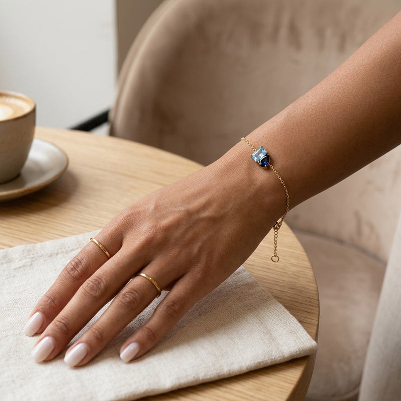 Blue Sapphire & Aquamarine Bracelet "Esmira"