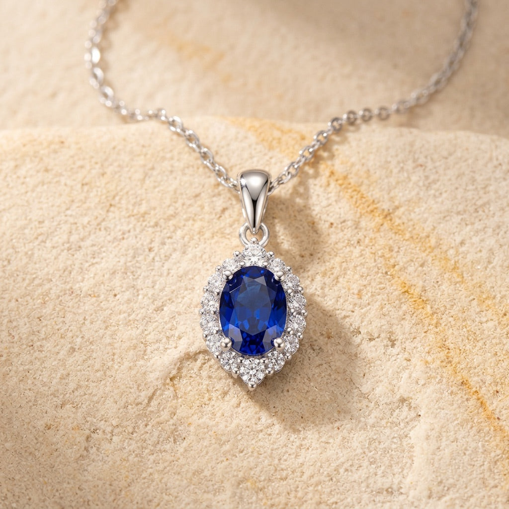 Blue Sapphire Necklace "Astrielle"
