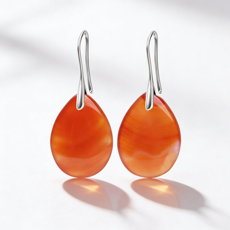 Carnelian Stone Earrings "Solvéra"