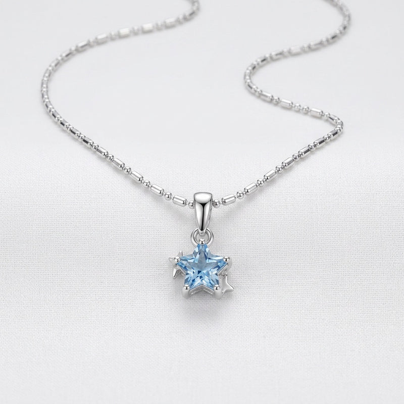 Blue Calcite Necklace "Star"