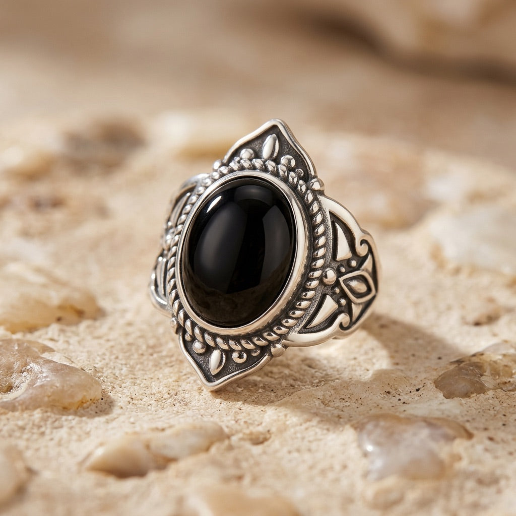 Black Onyx Ring "Velkaris"