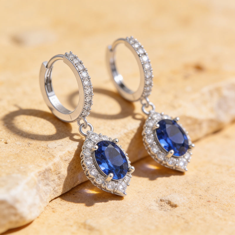 Blue Sapphire Earrings “Astrielle”