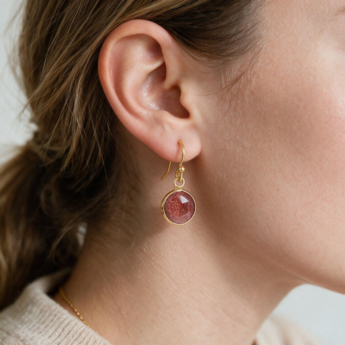 Sunstone Earrings "Precious"