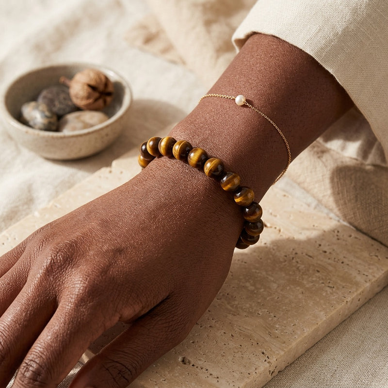 Tiger Eye Stone Bracelet "Element"