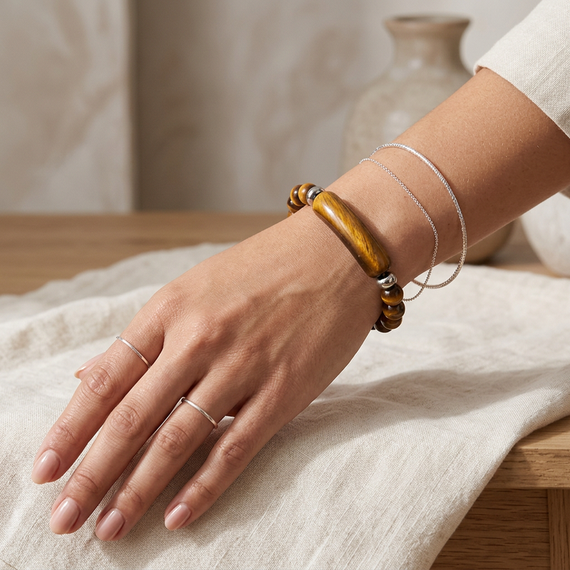 Tiger Eye Stone Bracelet "Solvane"