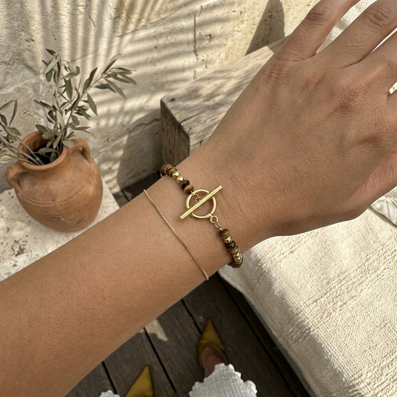 Tiger Eye Bracelet "Nautilis"