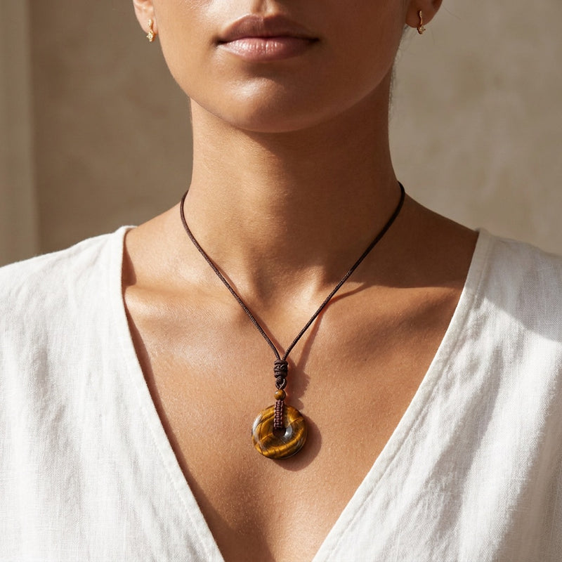 Tiger Eye Pendant "Orbit"