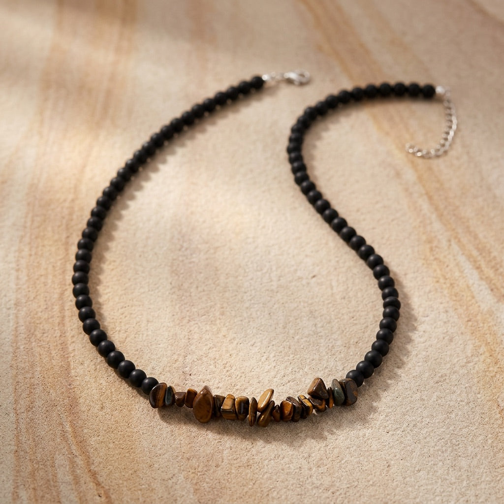 Tiger Eye Stone Necklace "Valtheris"