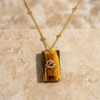 Tiger Eye Stone Necklace "Mobli"