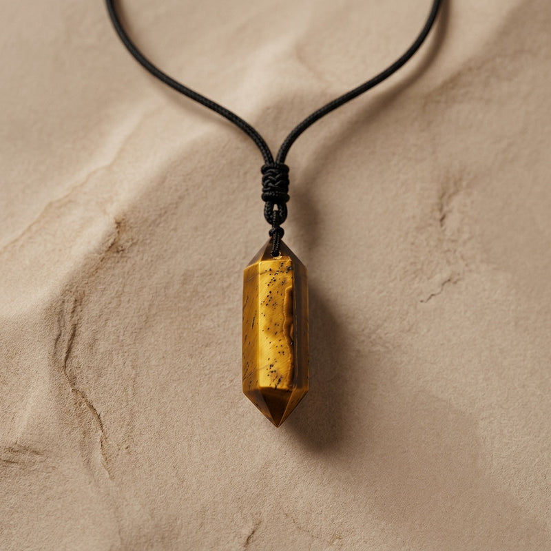 Tiger Eye Stone Necklace "Totem"