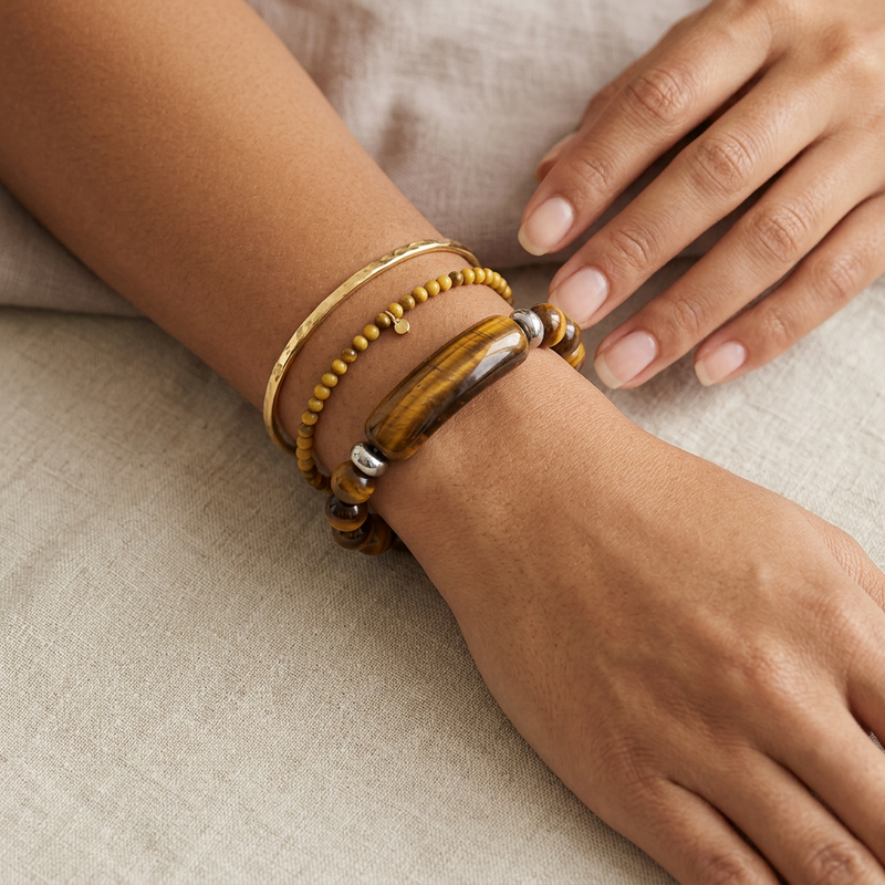 Tiger Eye Stone Bracelet "Solvane"