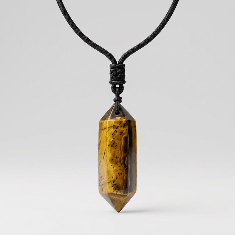 Tiger Eye Stone Necklace "Totem"