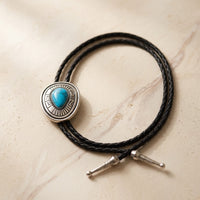 Turquoise Bolo Tie Necklace Western "Cowboy"