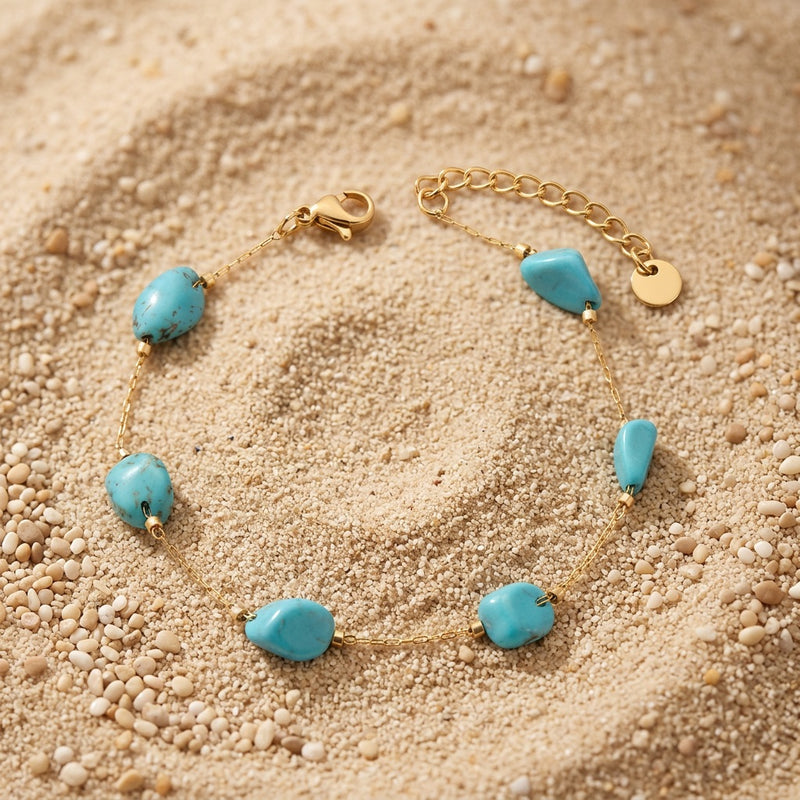 Turquoise Stone Bracelet “Celestara”