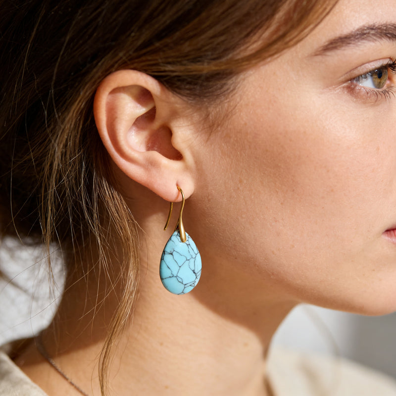 Turquoise Earrings "Aureline Drift"