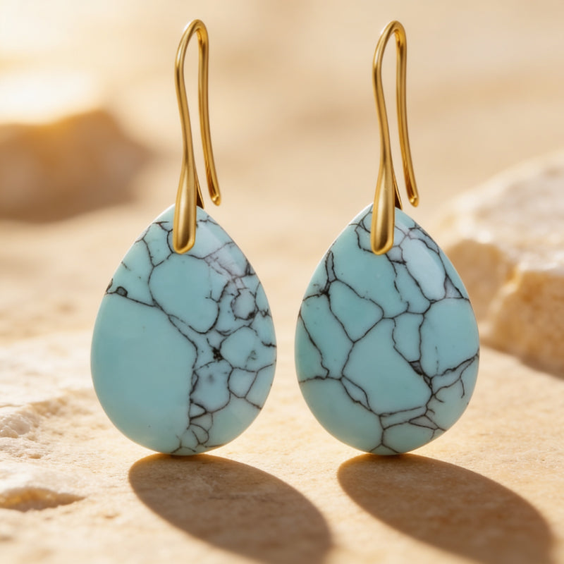Turquoise Earrings "Aureline Drift"