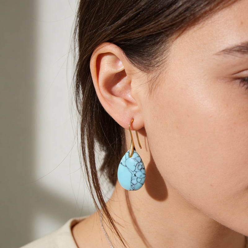 Turquoise Earrings "Aureline Drift"