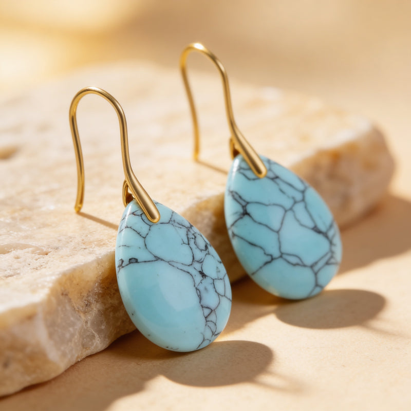 Turquoise Earrings "Aureline Drift"