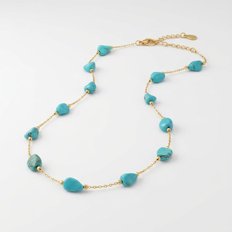 Turquoise Stone Necklace "Solenya"