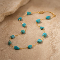 Turquoise Stone Necklace "Solenya"