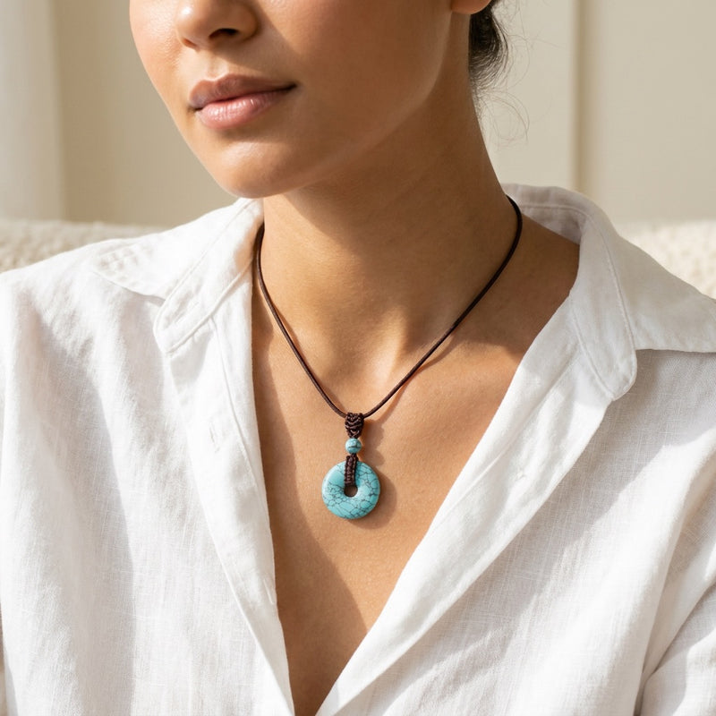 Timeless Turquoise Stone Pendant Orbit