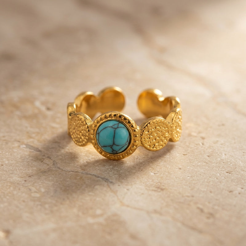 Turquoise Stone Ring "Azoria"