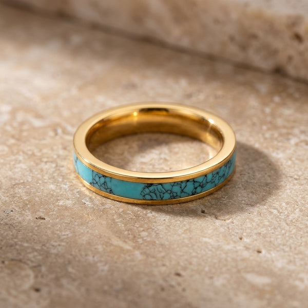 Turquoise Ring Birthstone of December "Cercle"
