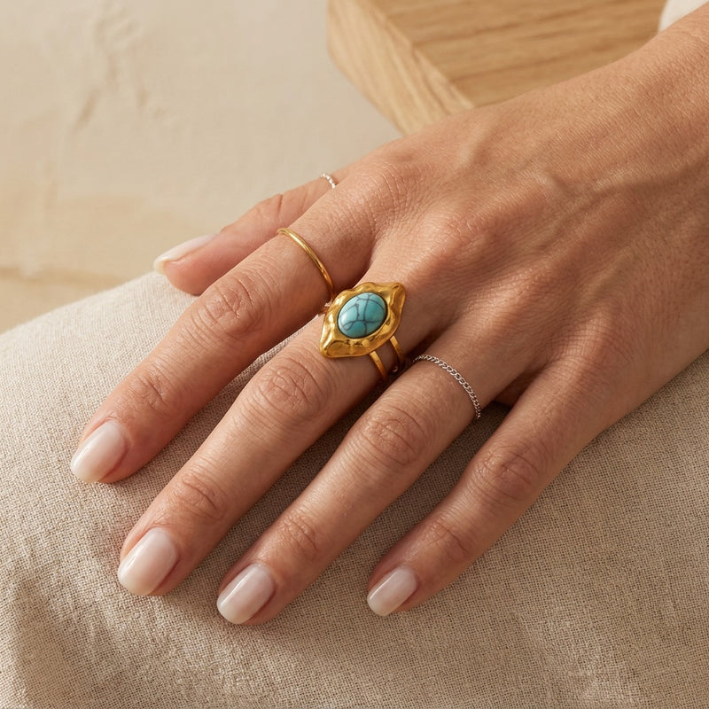 Turquoise Ring "Solara"