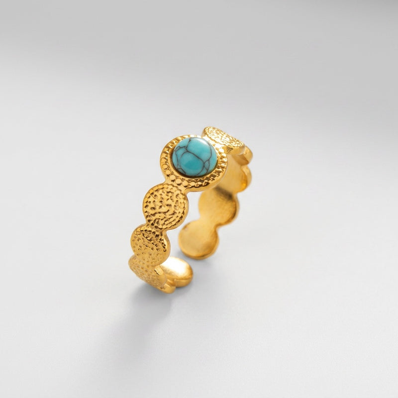 Turquoise Stone Ring "Azoria"