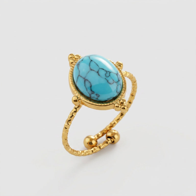 Turquoise Stone Ring "Evora"