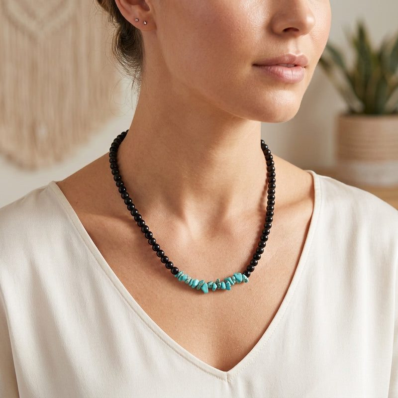 Turquoise Stone Necklace "Asteron"