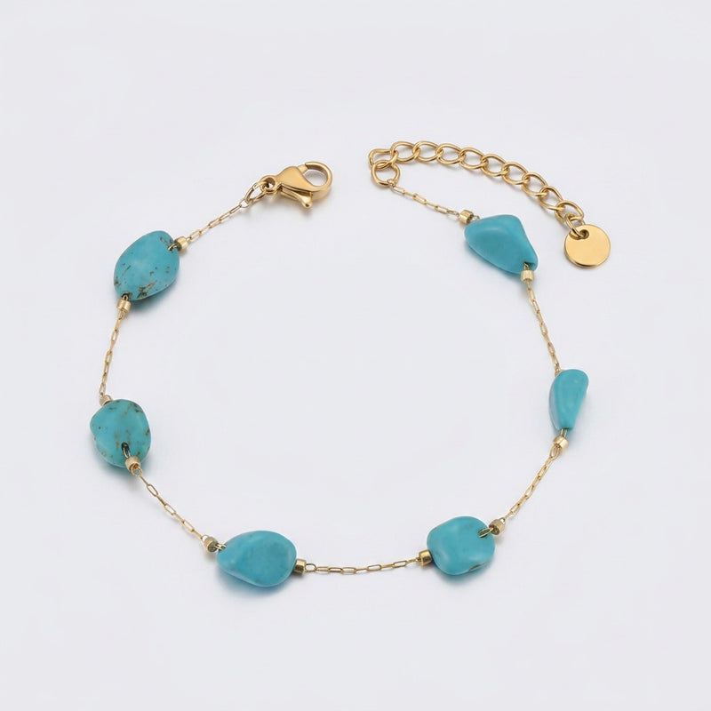 Turquoise Stone Bracelet “Celestara”