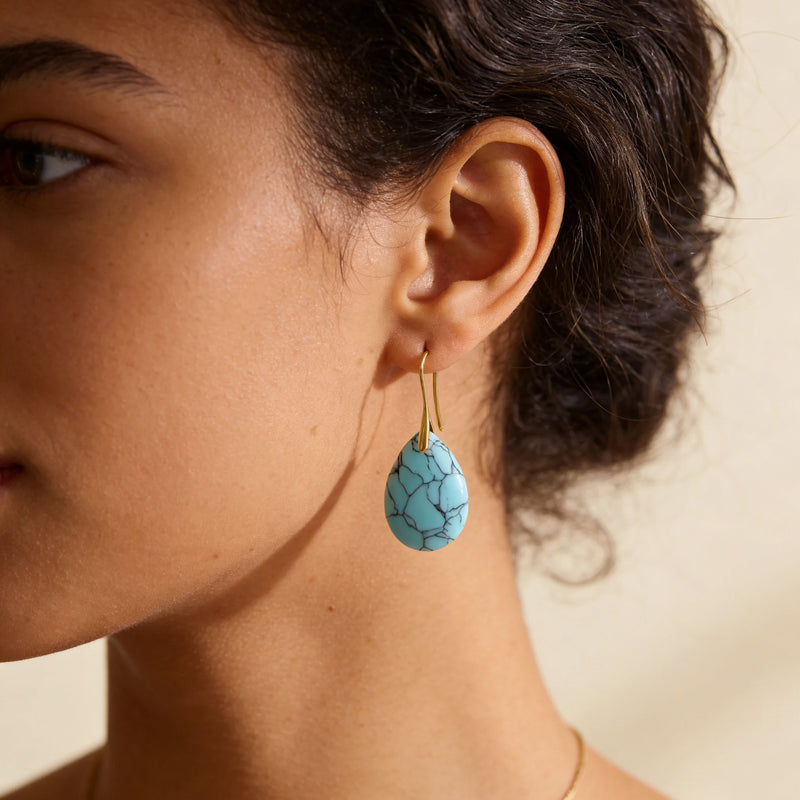 Turquoise Earrings "Aureline Drift"