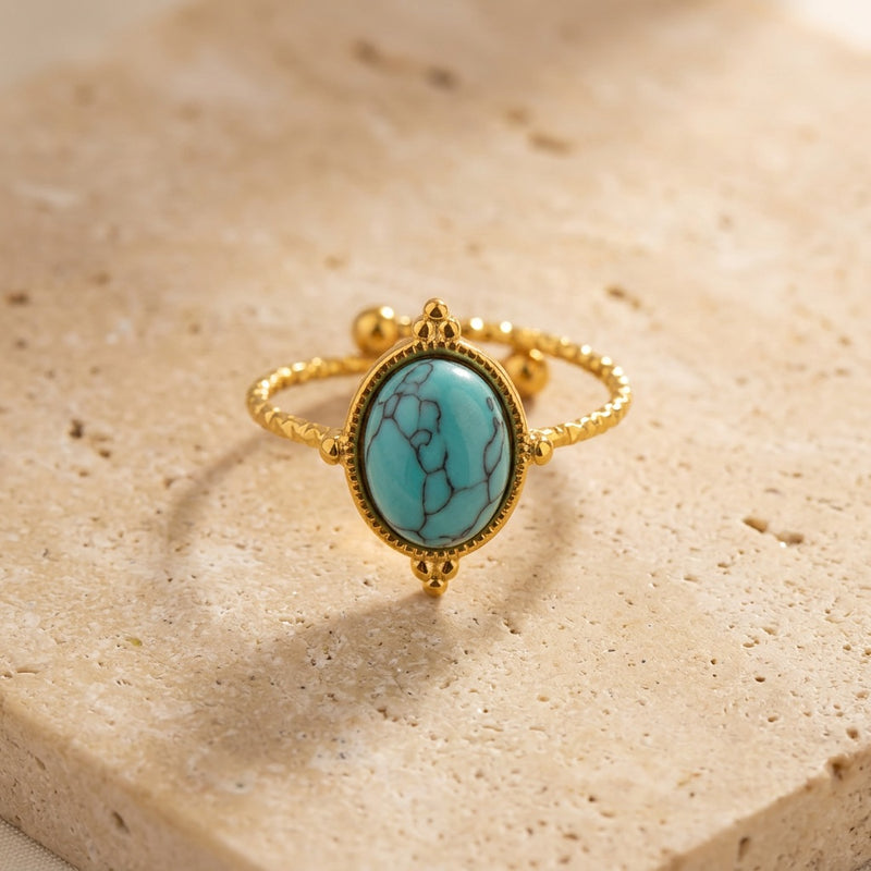 Turquoise Stone Ring "Evora"